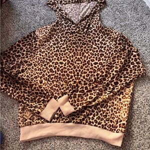 Soft Leopard Print Hoodie